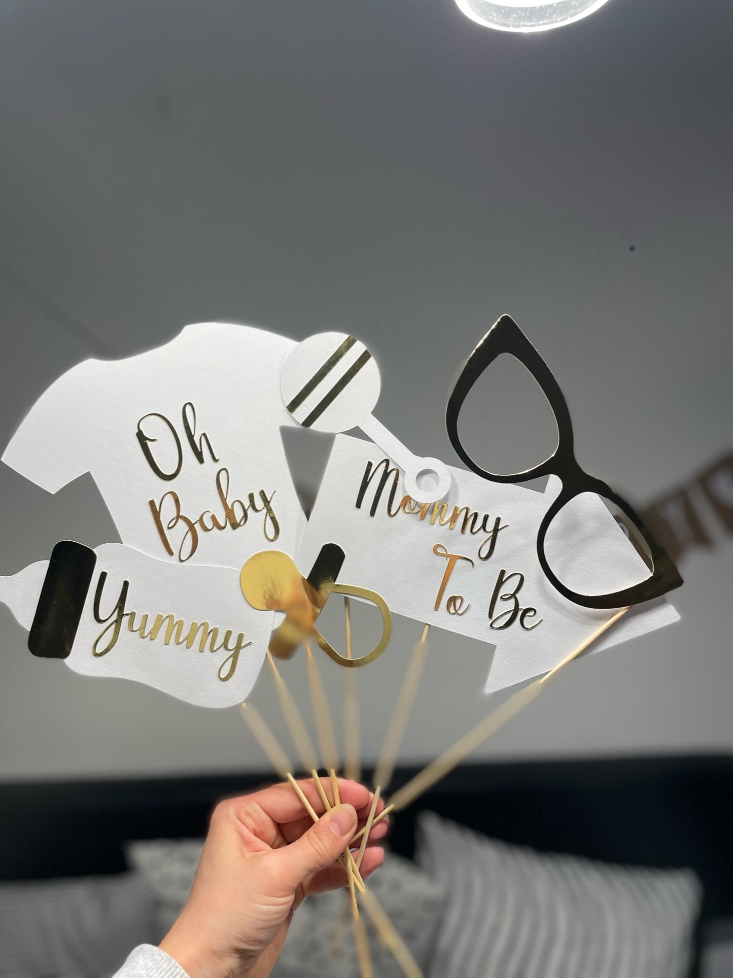 SET Foto Accessoires Babyparty | Fotobox Zubehör | Fotorequisite Baby | Photo Booth Set Baby Shower | Gender Reveal Accessoires | Babyparty