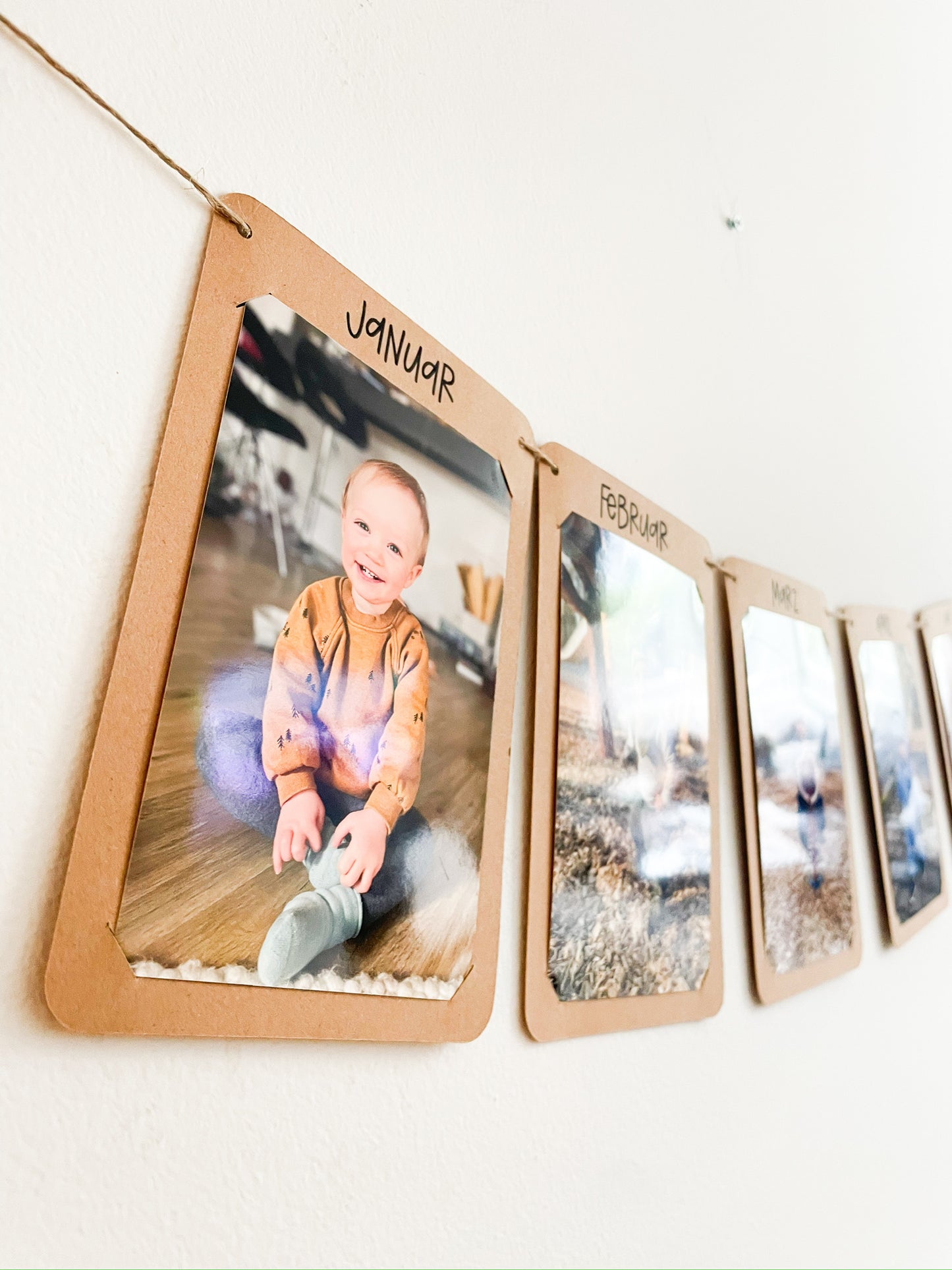 Fotokette Monatskette zum Aufhängen von Fotos