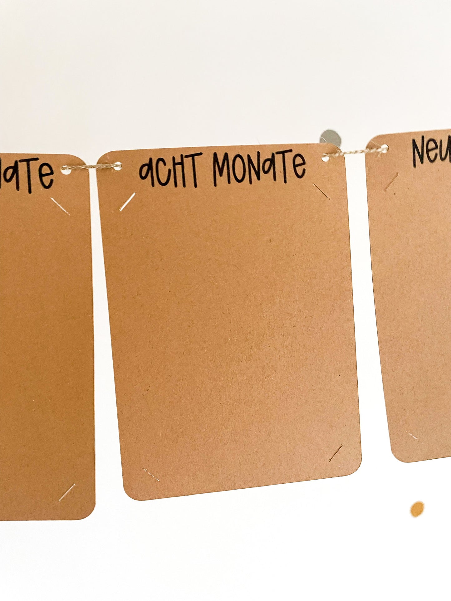 Wimpelkette Monats-Meilensteinkette - 12 Monats Girlande für Babyfotos- deutsch