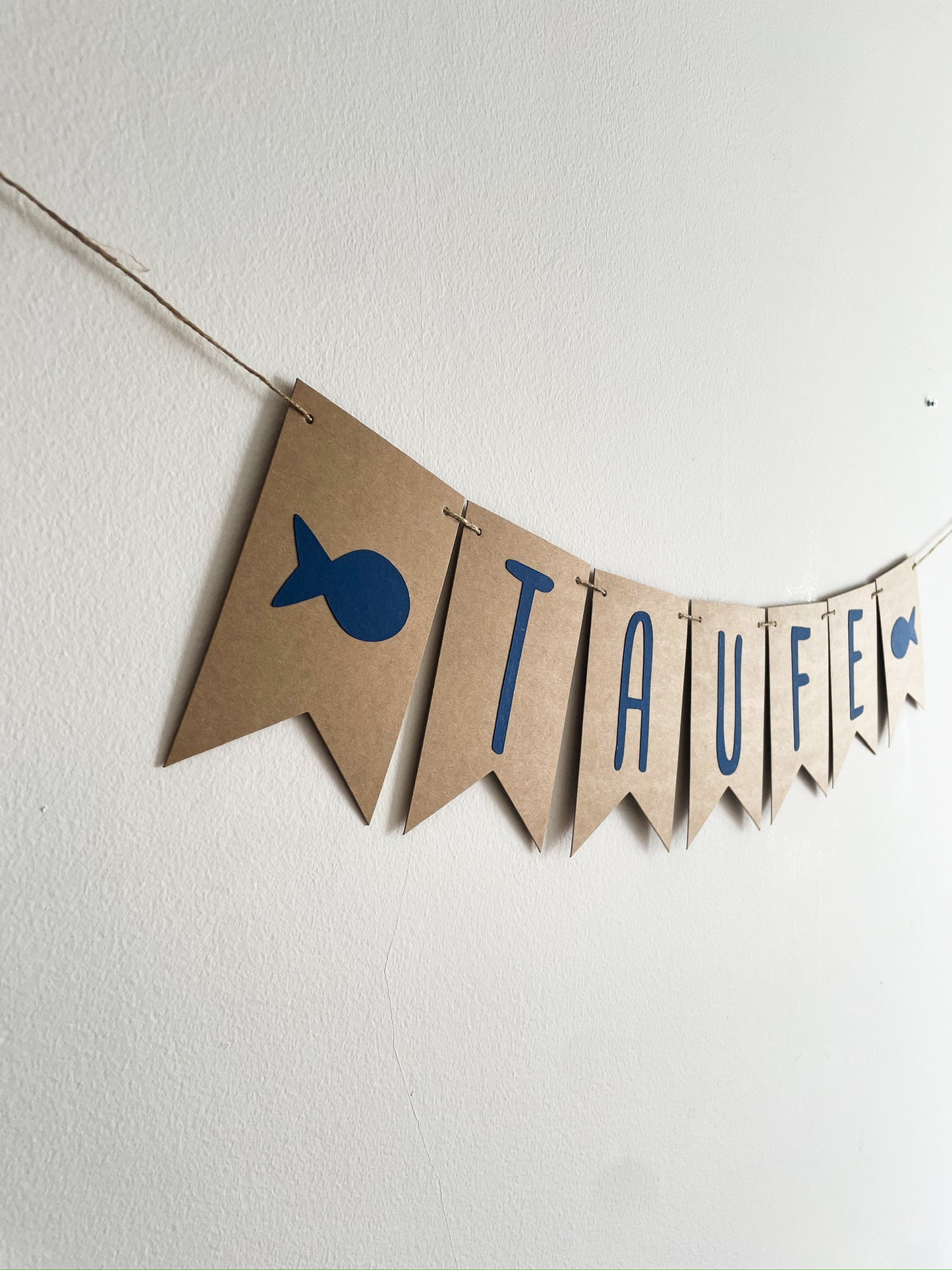Wimpelkette Taufe Fisch mit eigenem Namen