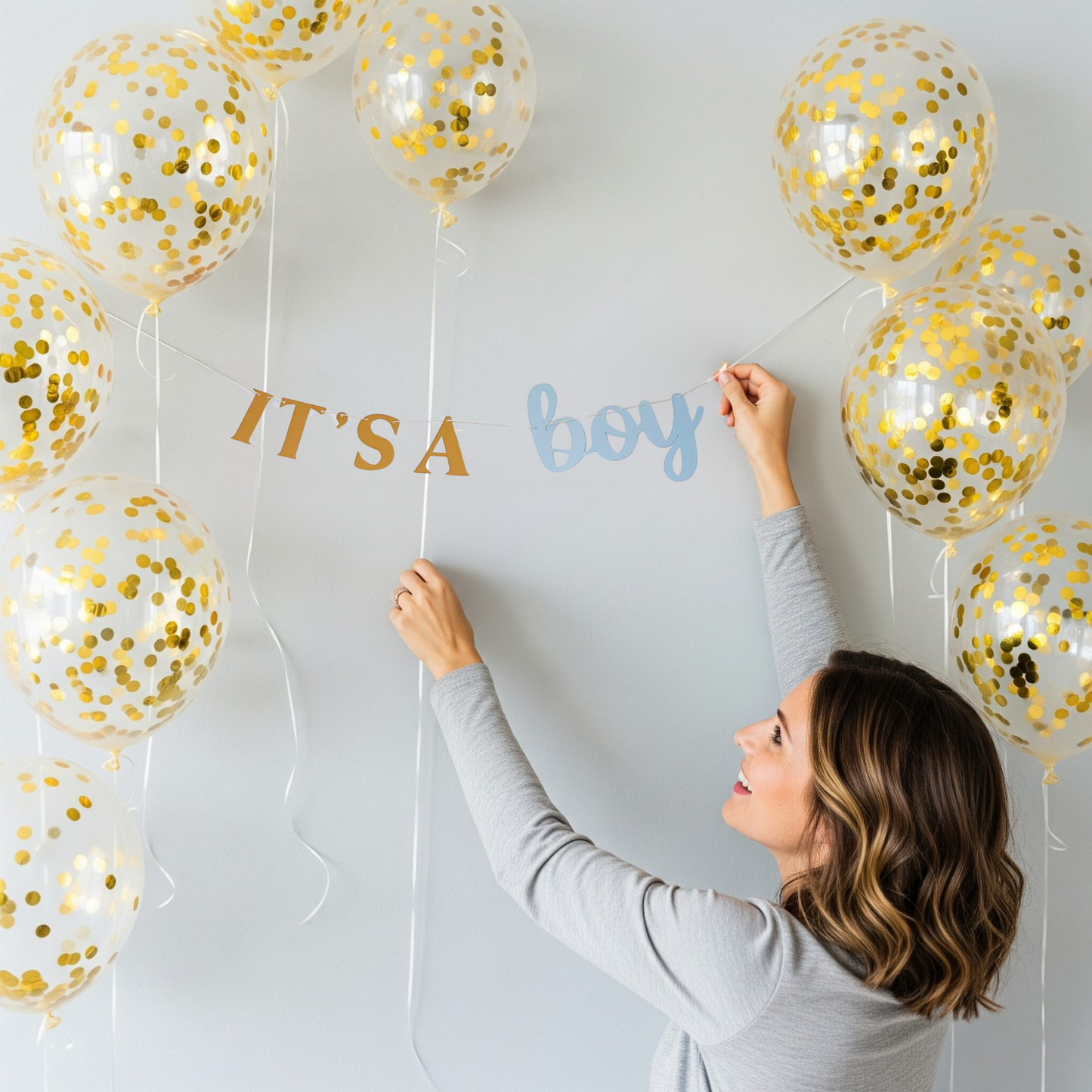 Girlande Babyparty oder Gender Reveal | Its a boy | Its a girl