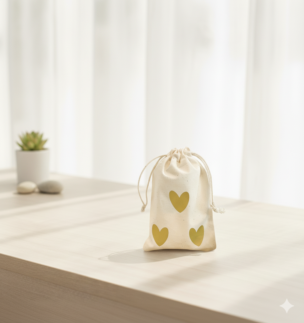 Geschenksäckchen mit Herzen, besondere Geschenk Verpackung