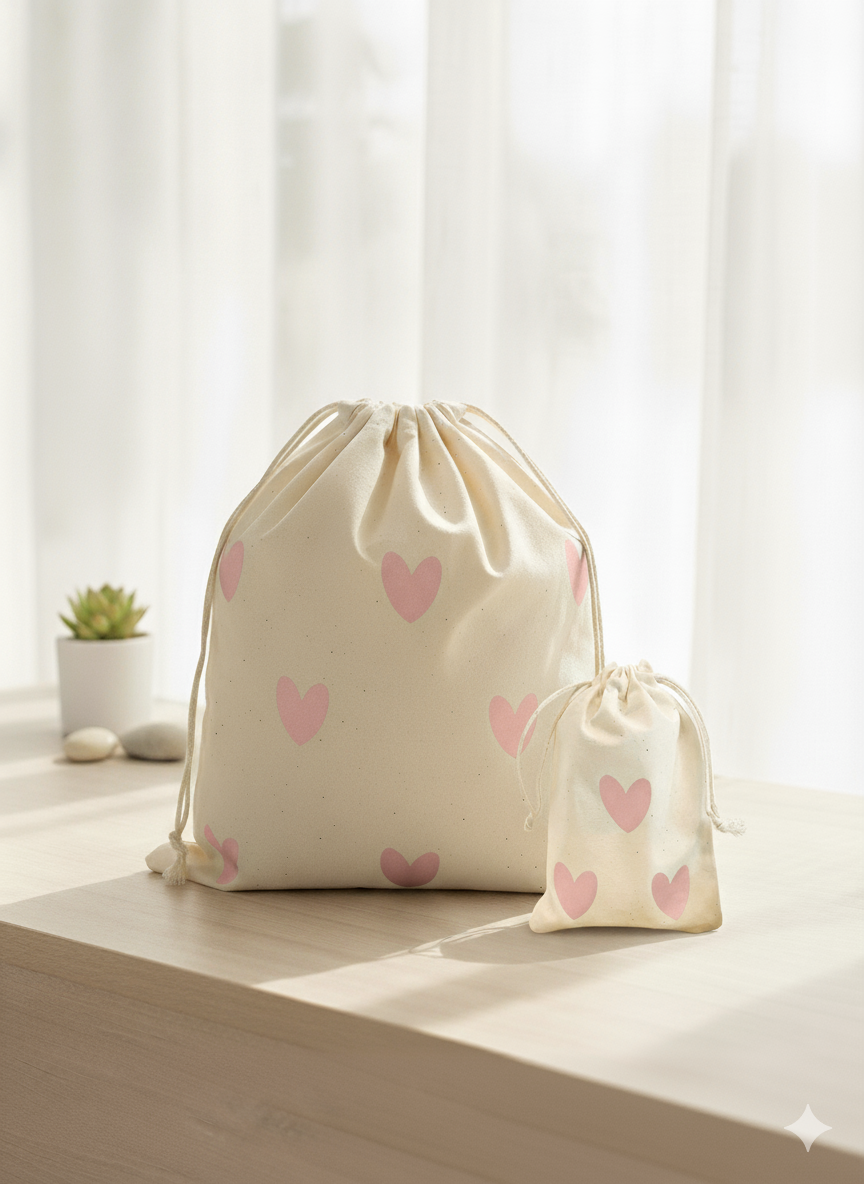 Geschenksäckchen mit Herzen, besondere Geschenk Verpackung