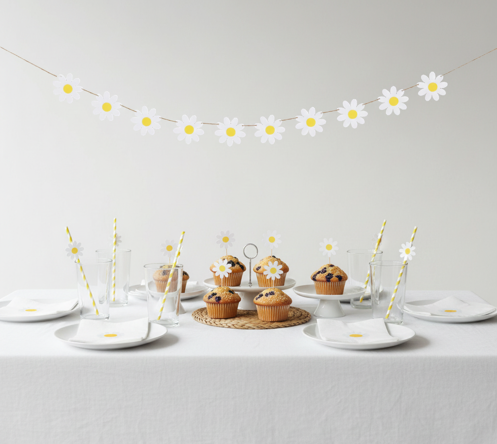 Gänseblümchen Deko-Set (Daisy Theme) Partykasten