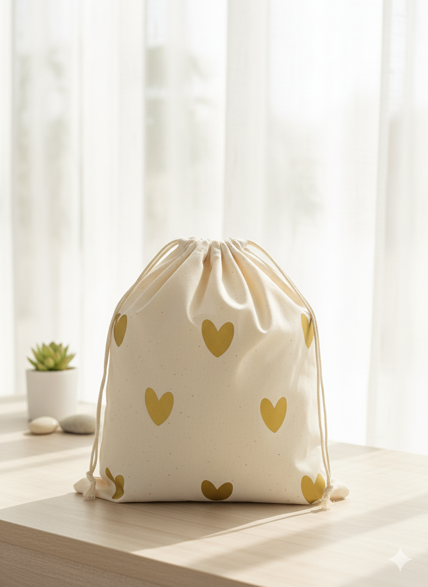 Geschenksäckchen mit Herzen, besondere Geschenk Verpackung