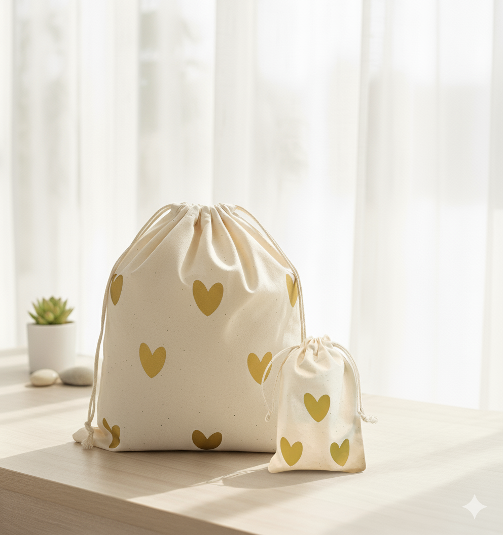 Geschenksäckchen mit Herzen, besondere Geschenk Verpackung
