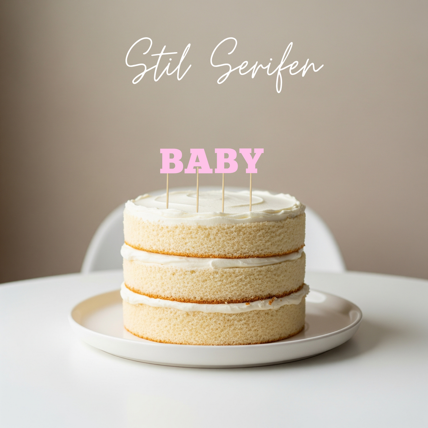 Baby Cake Topper Buchstaben verschiedene Farben wählbar | Babyparty Gender Reveal Dekoration