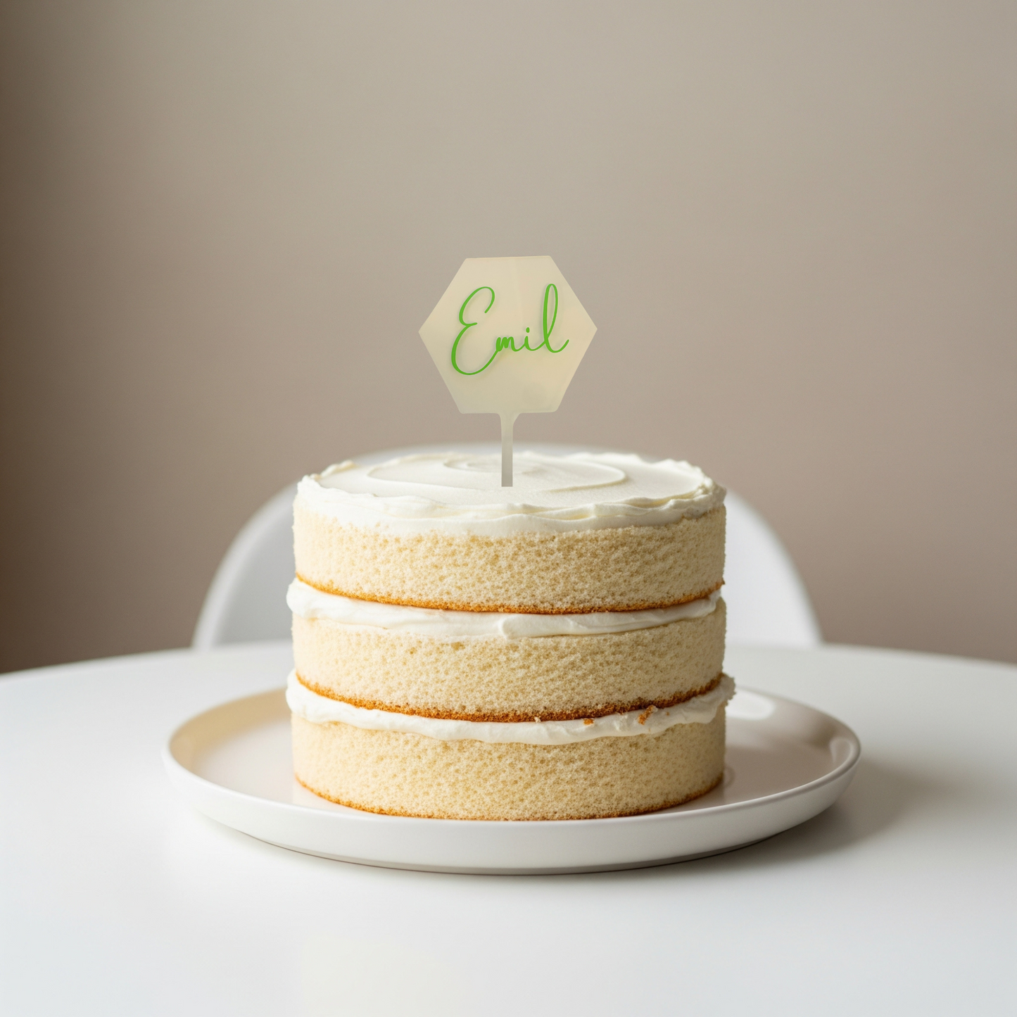 Caketopper Acryl Glas Geburtstag Kuchendekoration Taufe Hochzeit