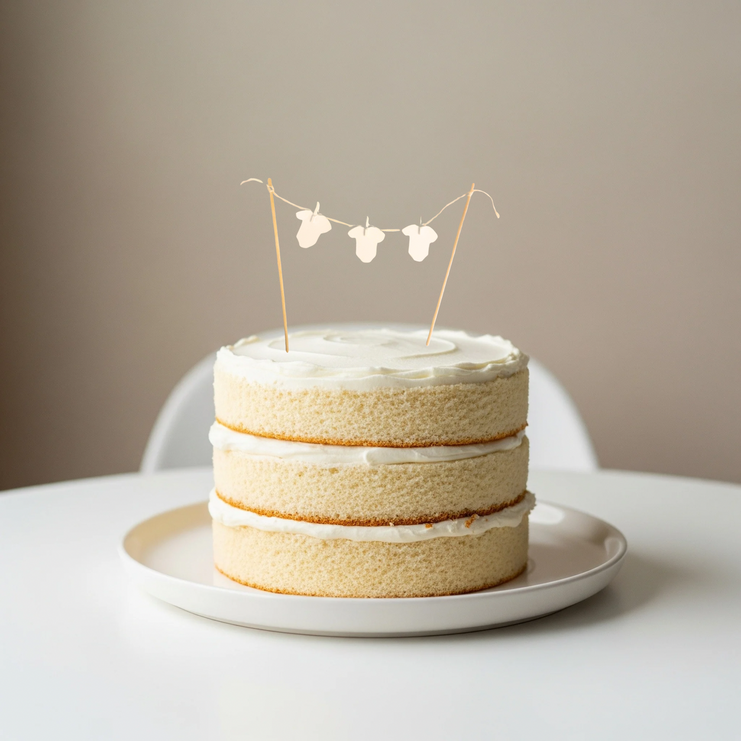 Caketopper Baby Body Girlande, Babyparty