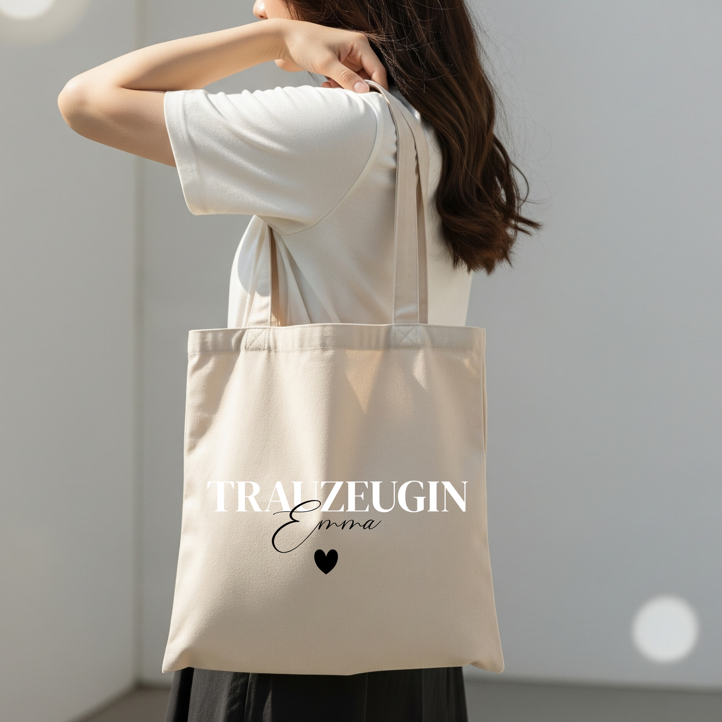 Jutetasche Trauzeugin personalisiert mit Namen | Geschenk, um deine Trauzeugin zu fragen | Tragetasche „Willst du meine Trauzeugin sein“