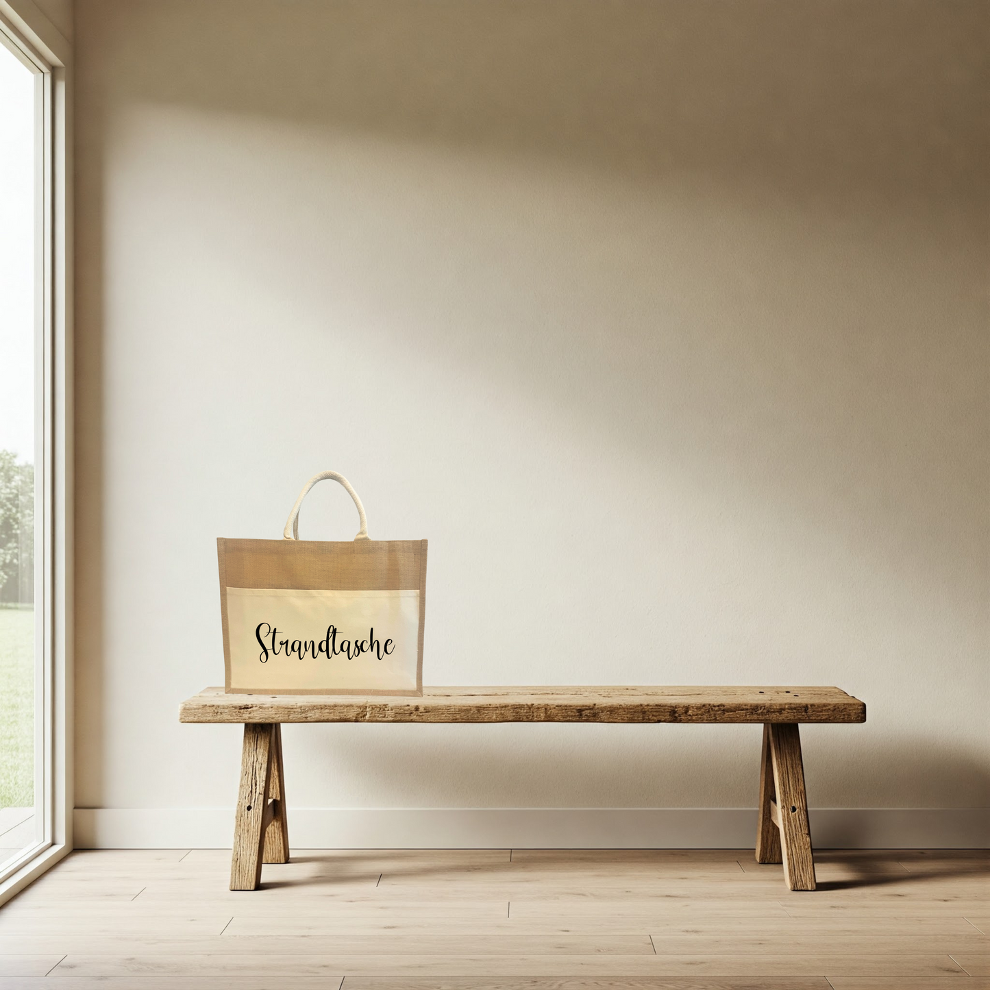 Personalisierter Jute Shopper XL mit Wunschtext | Tasche mit eigenem Spruch gestalten