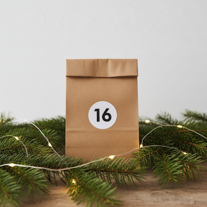 Adventskalender zum Selbstbefüllen mit Zahlenaufklebern