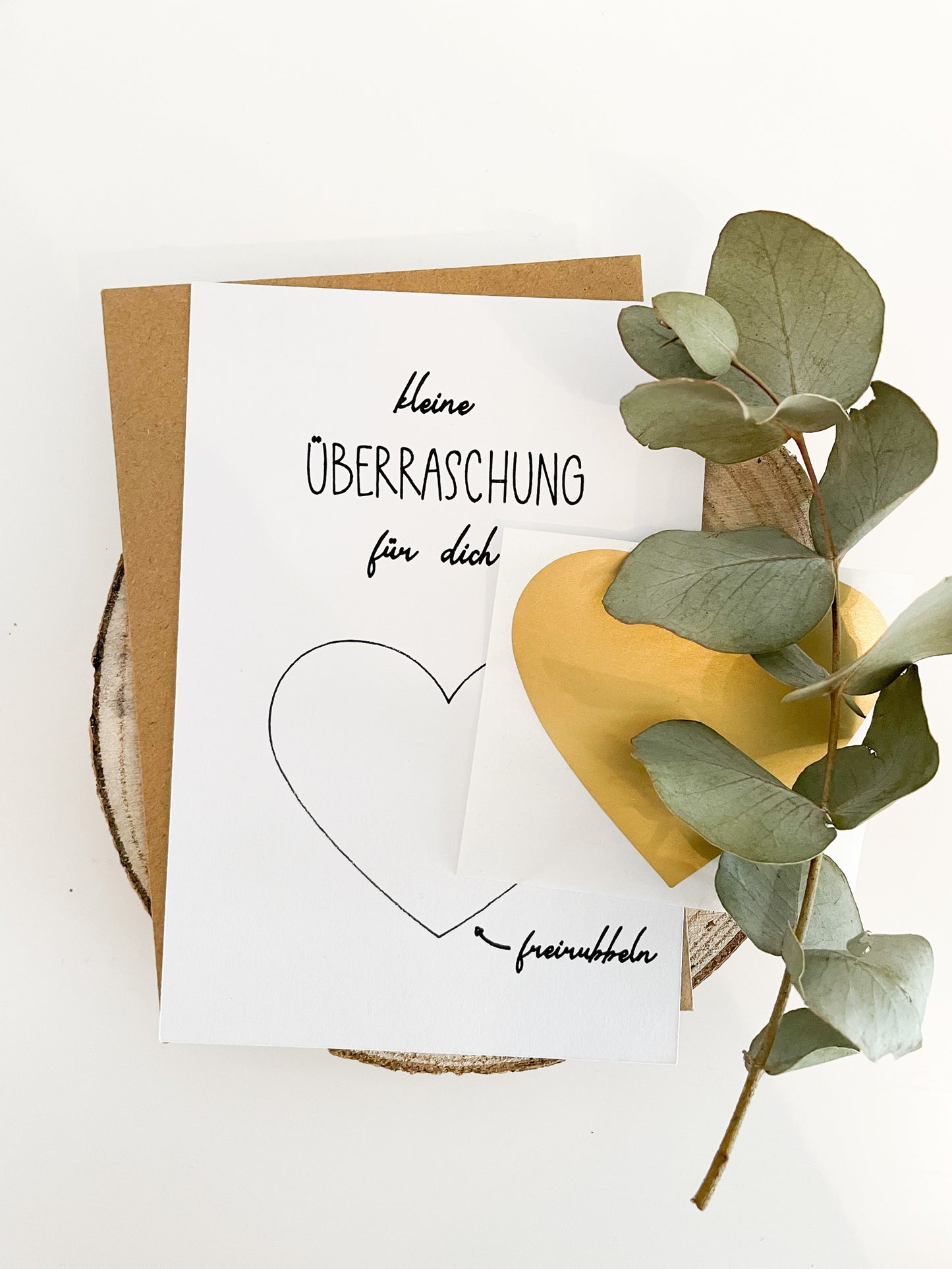 Rubbellos mit Umschlag zum selbst beschriften | gold, rosé oder grau
