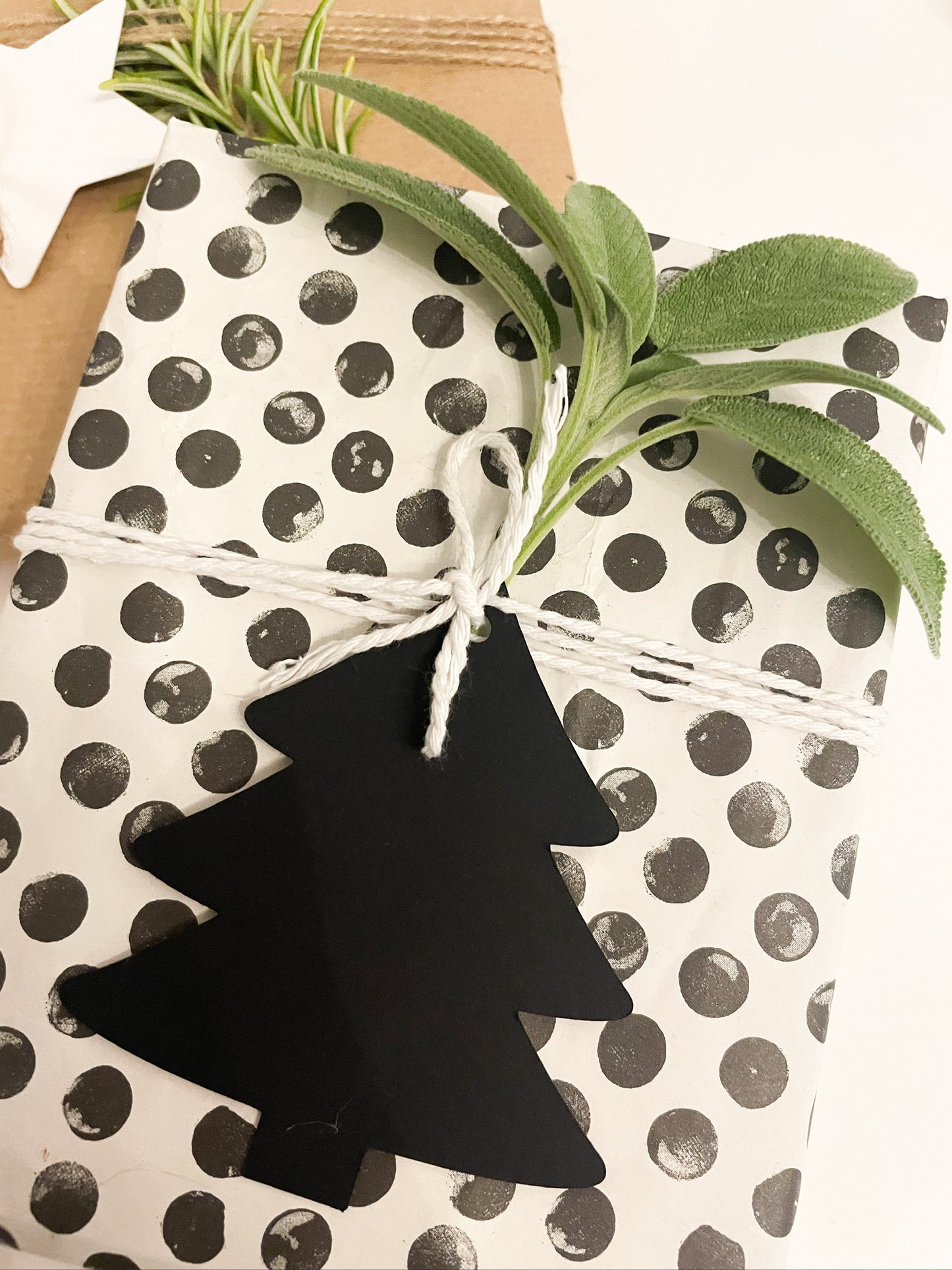 Geschenk Anhänger Set für Weihnachtsgeschenke, Tannenbaum & Stern | Geschenkverpackung Weihnachten
