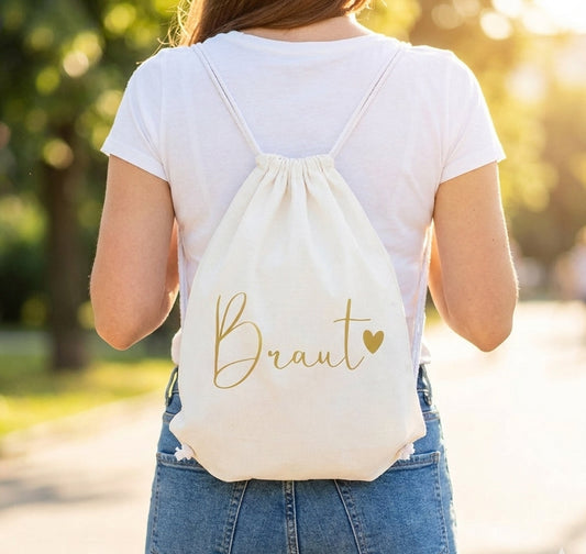 JGA Turnbeutel Jutebeutel Team Braut/Team Bride Junggesellinnenabschied