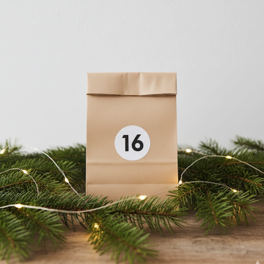 Adventskalender zum Selbstbefüllen mit Zahlenaufklebern