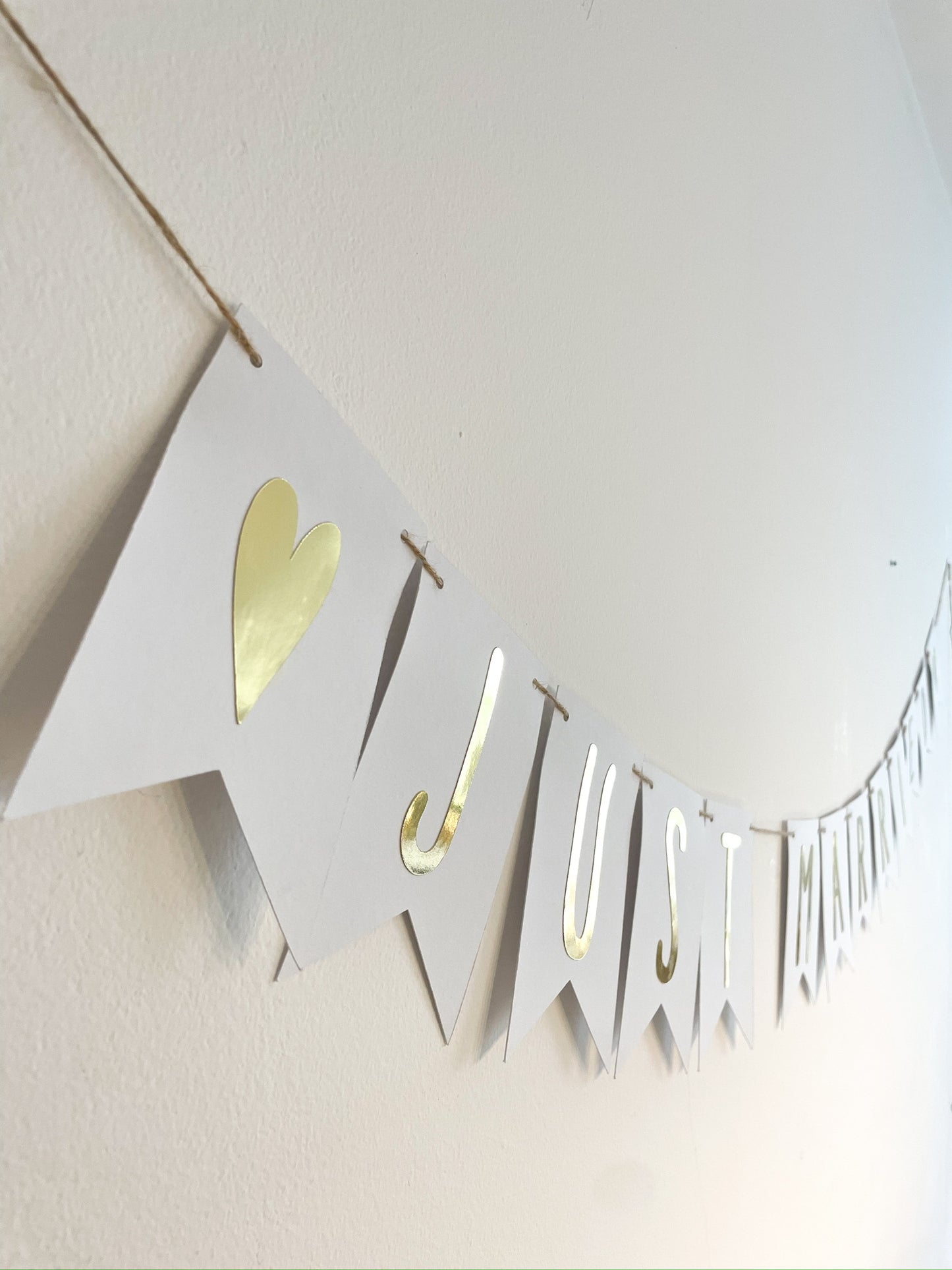 Wimpelkette "Just married" Hochzeitsgirlande