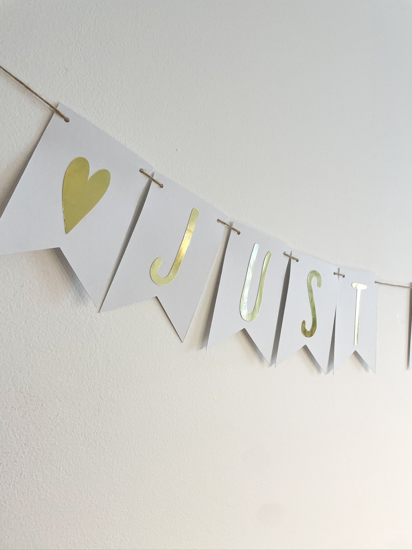Wimpelkette "Just married" Hochzeitsgirlande