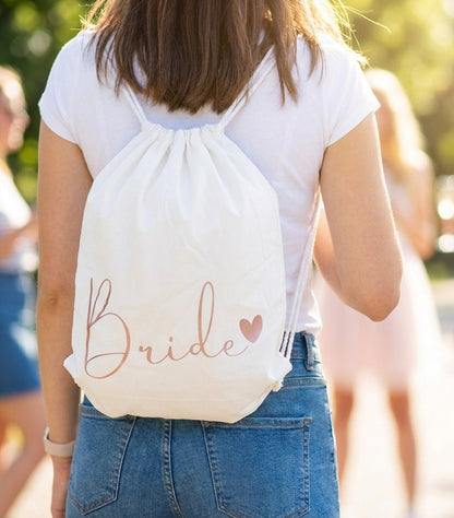 JGA Turnbeutel Jutebeutel Team Braut/Team Bride Junggesellinnenabschied