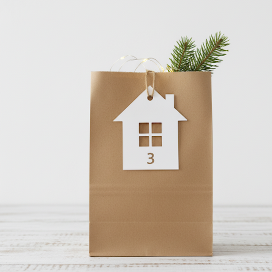Adventskalender zum Selbstbefüllen DIY - Tüten und Hausanhänger