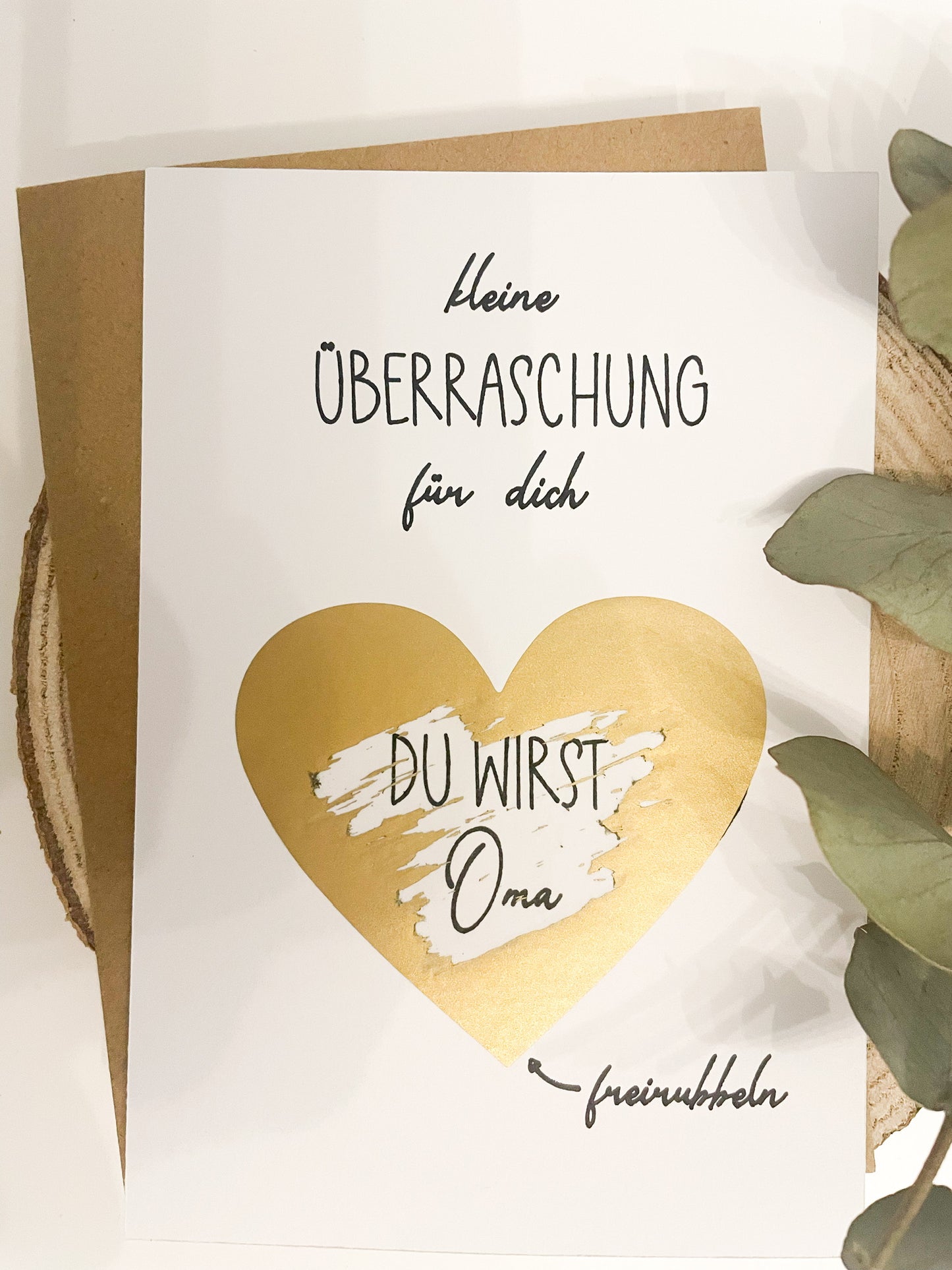 Rubbellos mit Umschlag zum selbst beschriften | gold, rosé oder grau