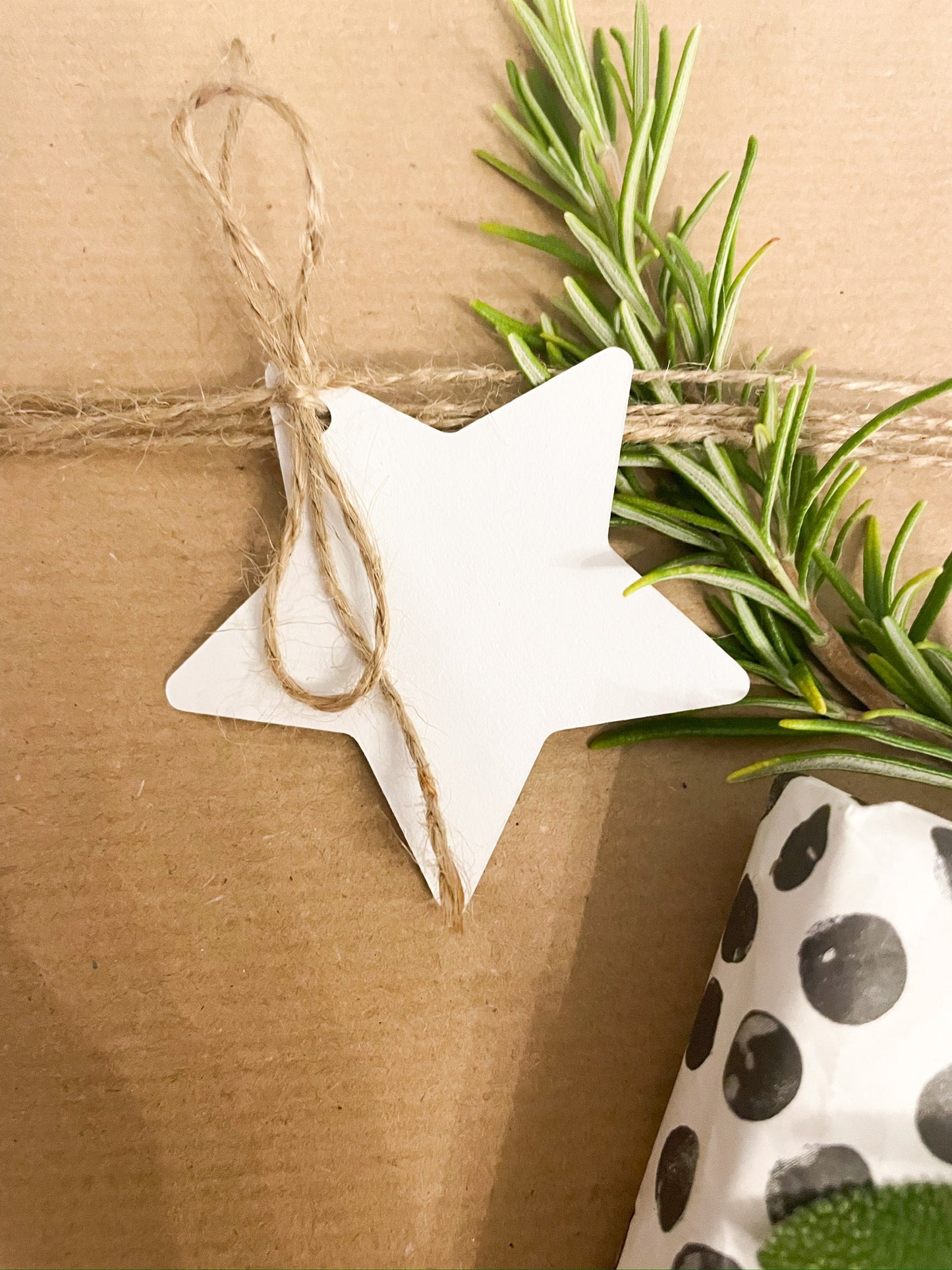 Geschenk Anhänger Set für Weihnachtsgeschenke, Tannenbaum & Stern | Geschenkverpackung Weihnachten