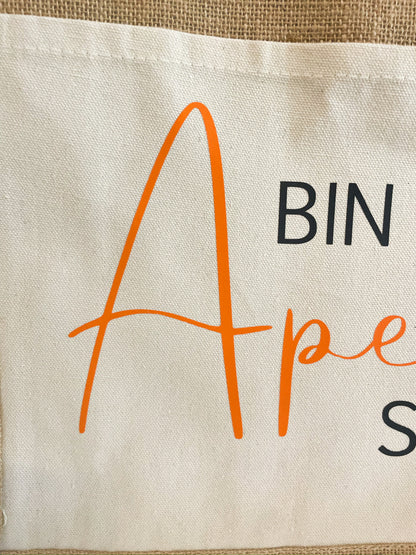 XL Jutetasche „Aperol Spritztour“ personalisiert | Große Strandtasche mit Namen | Shopper Tasche für den Sommer | Geschenk für Freundin