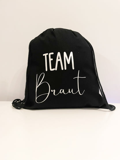 JGA Turnbeutel Jutebeutel Team Braut/Team Bride Junggesellinnenabschied