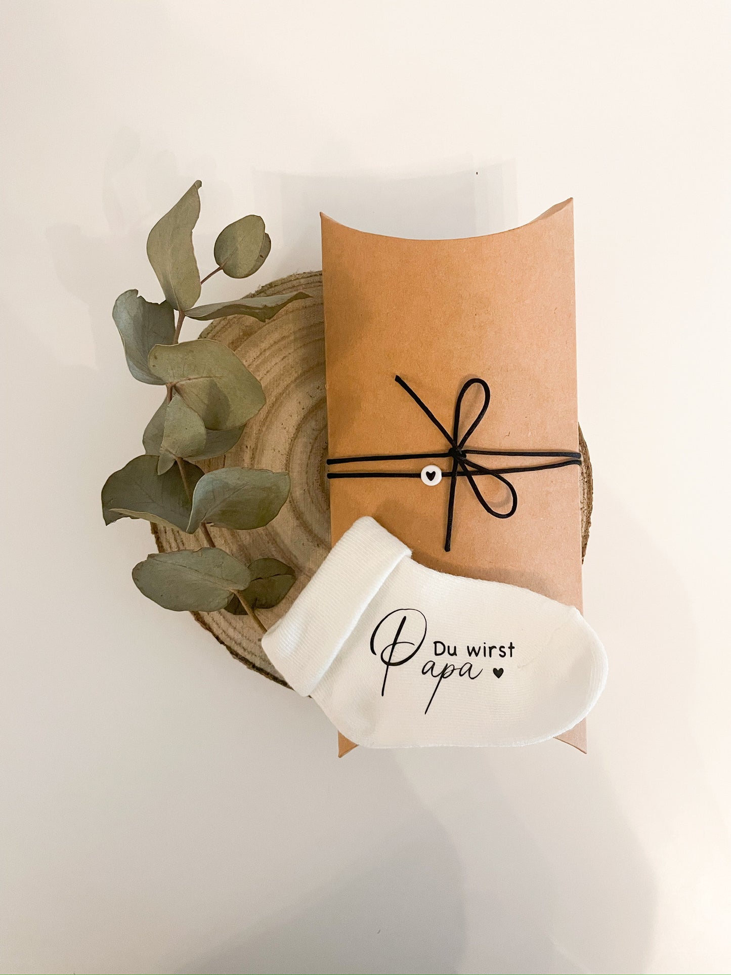Babysocke um Schwangerschaft verkünden, Socken mit Aufdruck, Du wirst Papa, Du wirst Oma