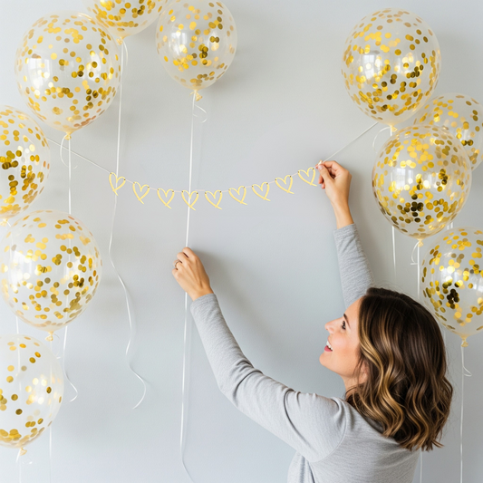 Herz Girlande Herzchen Junggesellinnenabschied Verlobung Babyparty Geburtstag Dekoration