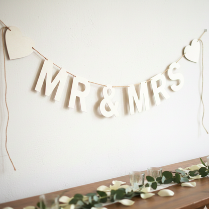 MR & MRS Hochzeitsgirlande