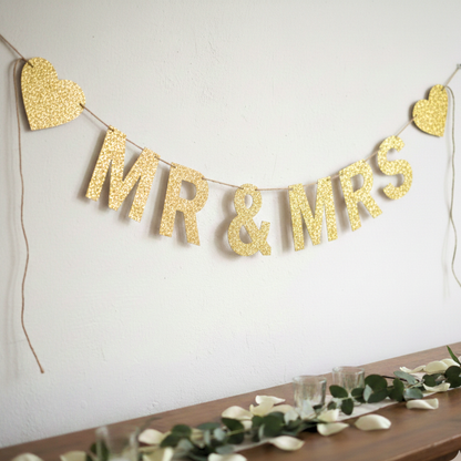 MR & MRS Hochzeitsgirlande
