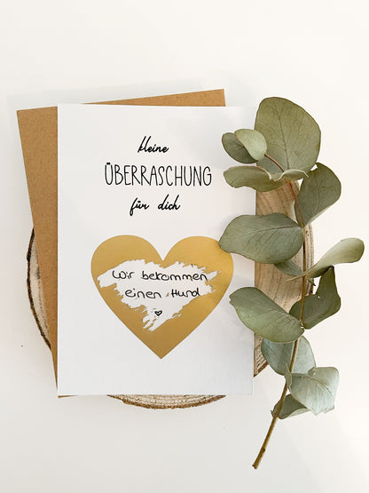 Rubbellos mit Umschlag zum selbst beschriften | gold, rosé oder grau