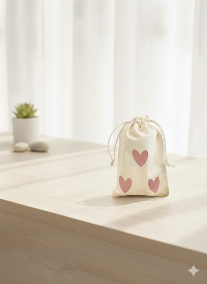 Geschenksäckchen mit Herzen, besondere Geschenk Verpackung