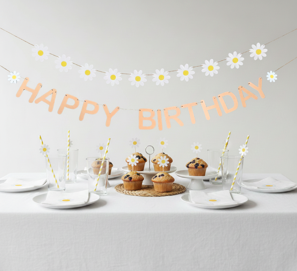 Gänseblümchen Deko-Set (Daisy Theme) Partykasten