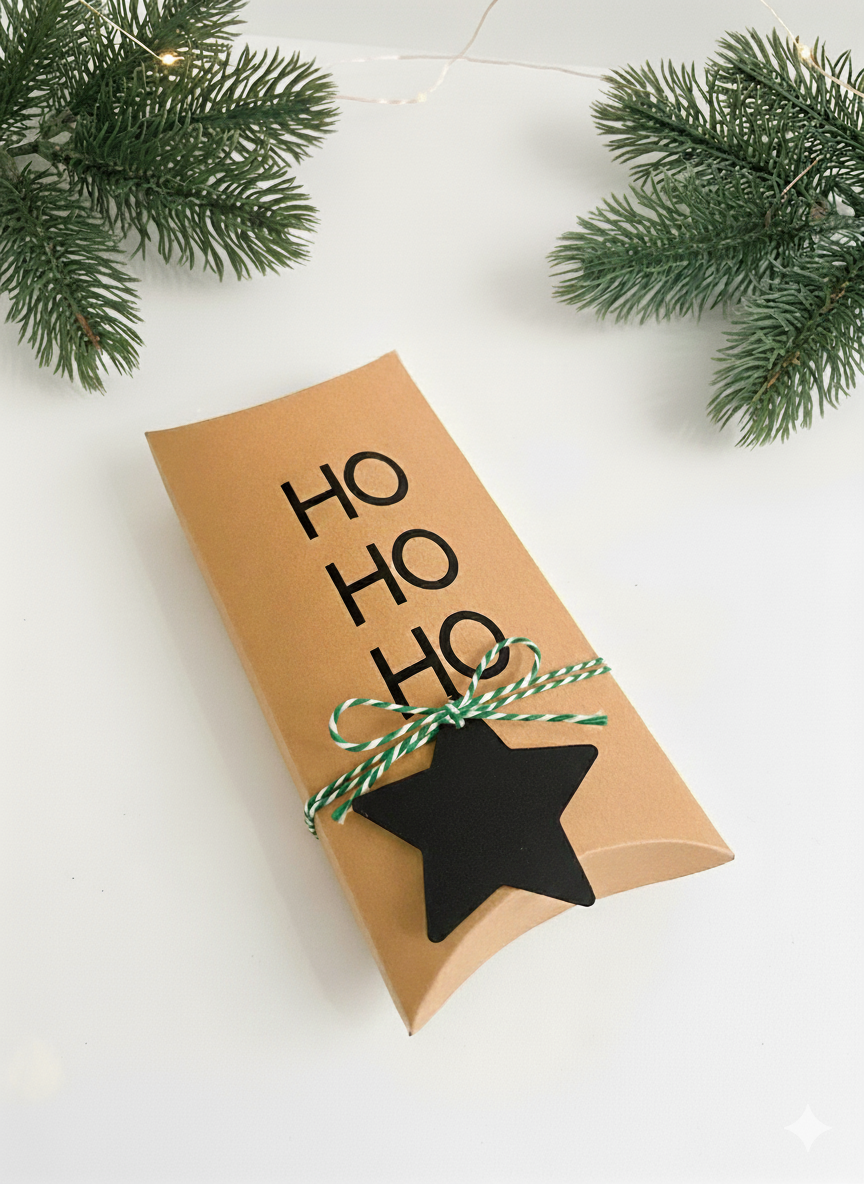 Geschenkverpackung HO HO HO Weihnachten Gutschein verschenken