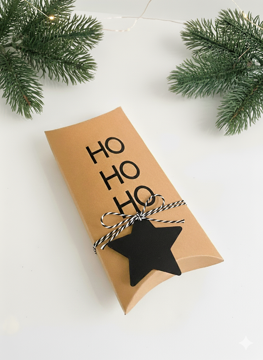 Geschenkverpackung HO HO HO Weihnachten Gutschein verschenken