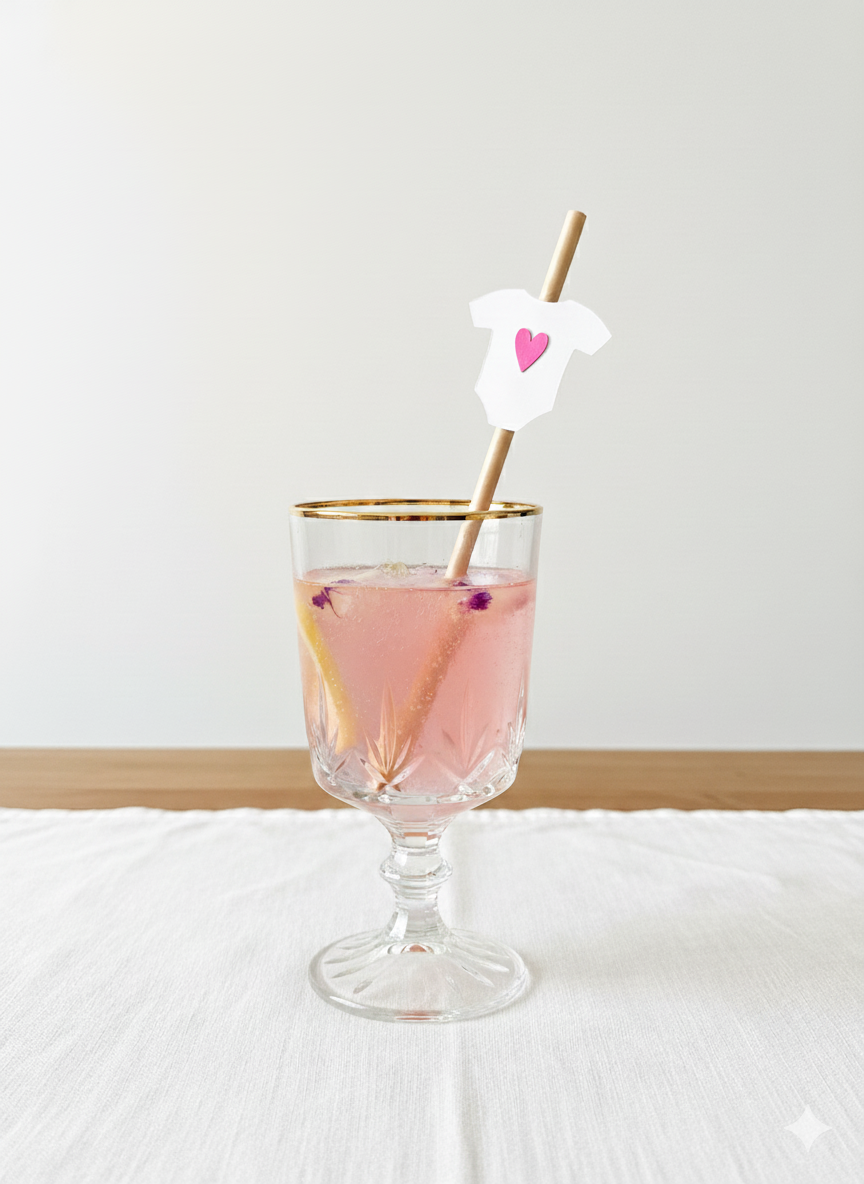 Strohhalme mit Baby-Bodies in vielen Farben als perfekte Deko für eine Babyparter oder Gender-Reveal