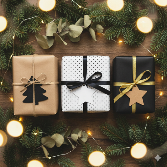 Weihnachtliche Geschenkanhänger | Geschenkverpackung Weihnachten Tannenbaum Stern