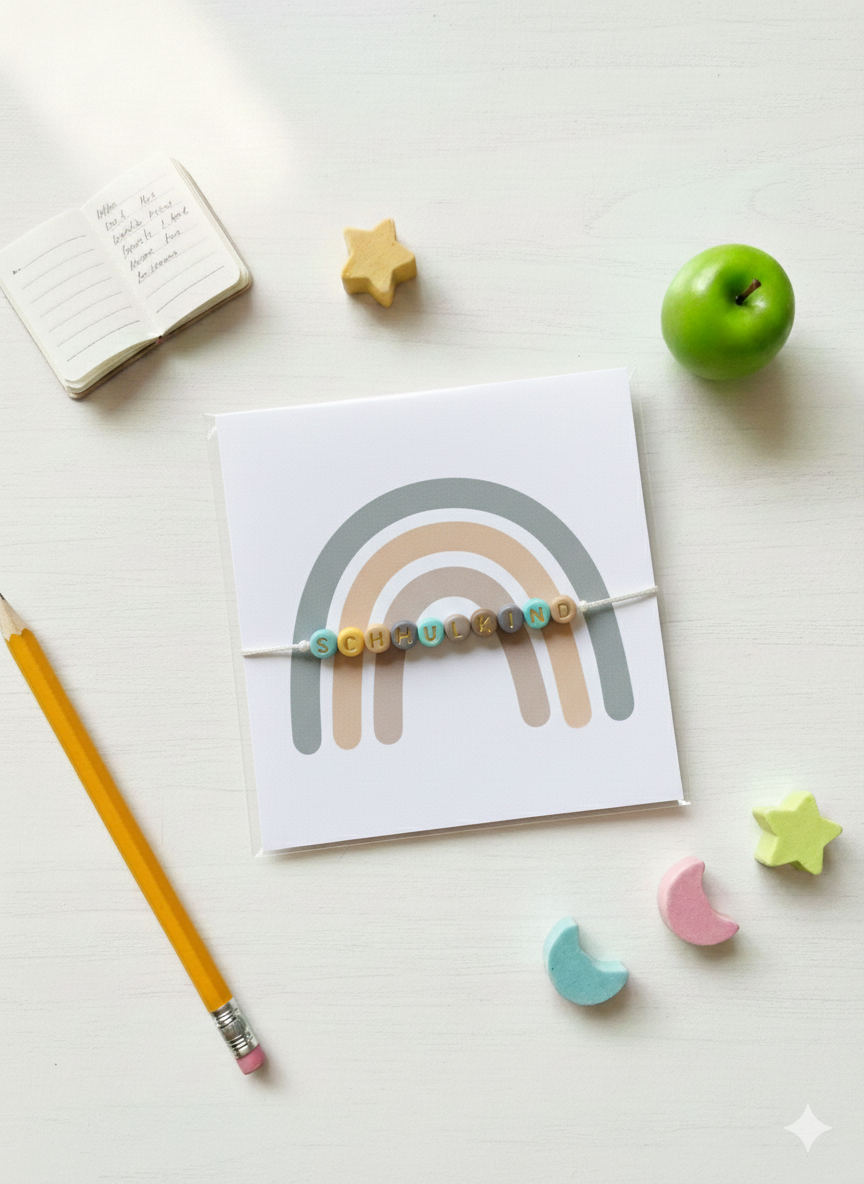 Schulkind-Armband aus bunten Perlen verschiedene Farben verfügbar