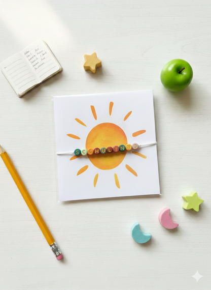 Schulkind-Armband aus bunten Perlen verschiedene Farben verfügbar