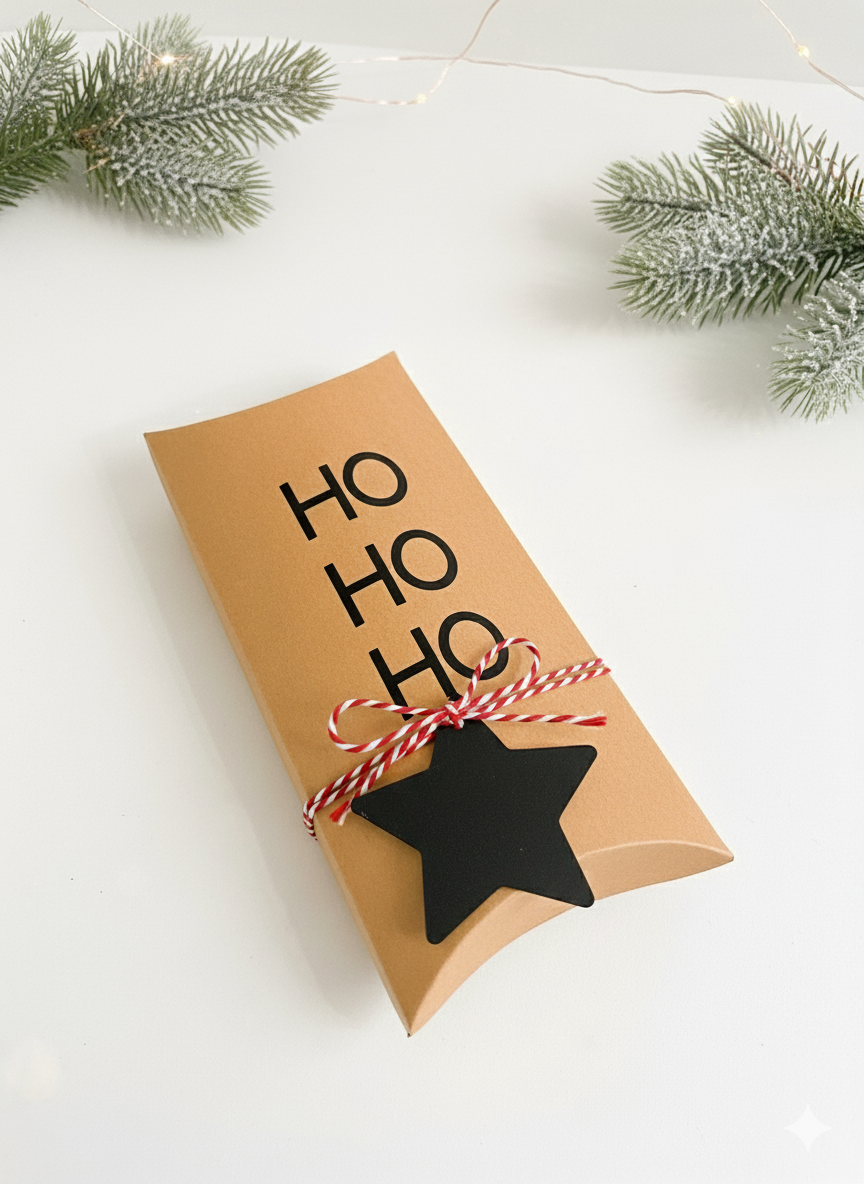 Geschenkverpackung HO HO HO Weihnachten Gutschein verschenken