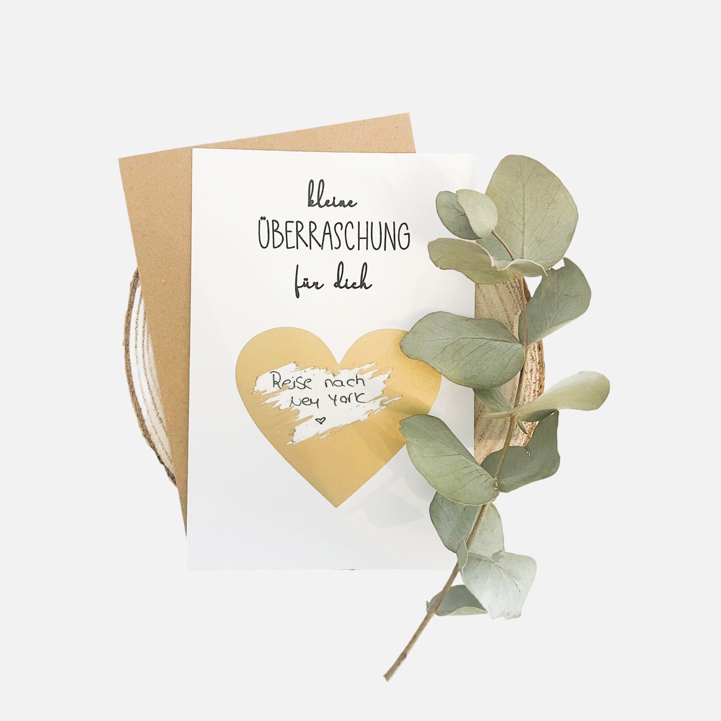 Rubbellos mit Umschlag zum selbst beschriften | gold, rosé oder grau