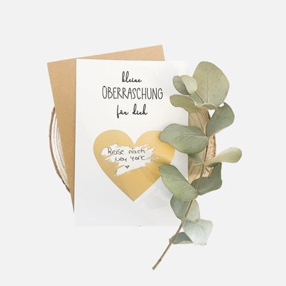 Rubbellos mit Umschlag zum selbst beschriften | gold, rosé oder grau