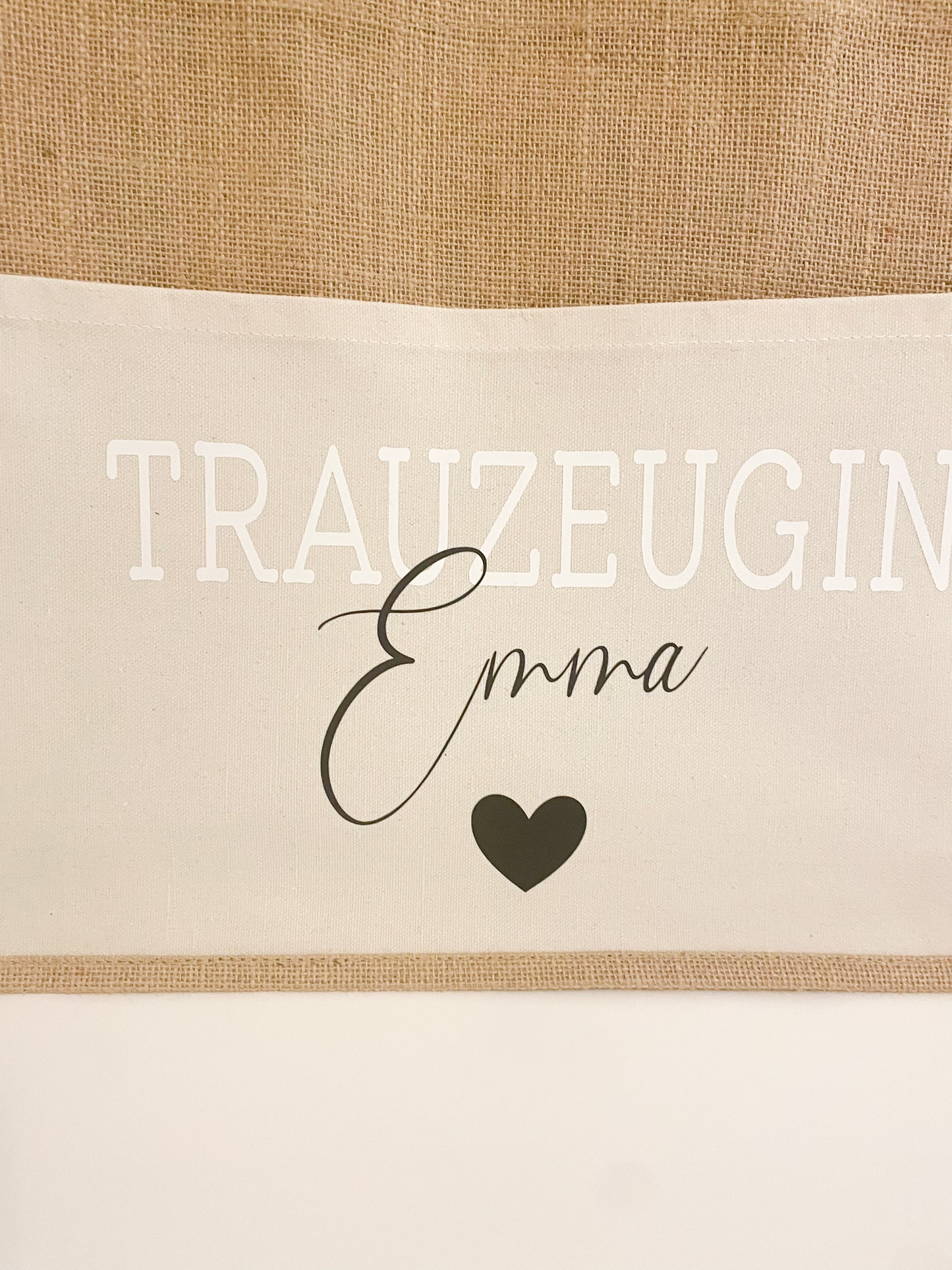 Jutetasche Trauzeugin personalisiert mit Namen | Geschenk, um deine Trauzeugin zu fragen | Tragetasche „Willst du meine Trauzeugin sein“