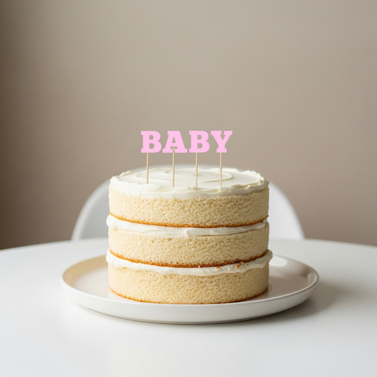 Baby Cake Topper Buchstaben verschiedene Farben wählbar | Babyparty Gender Reveal Dekoration